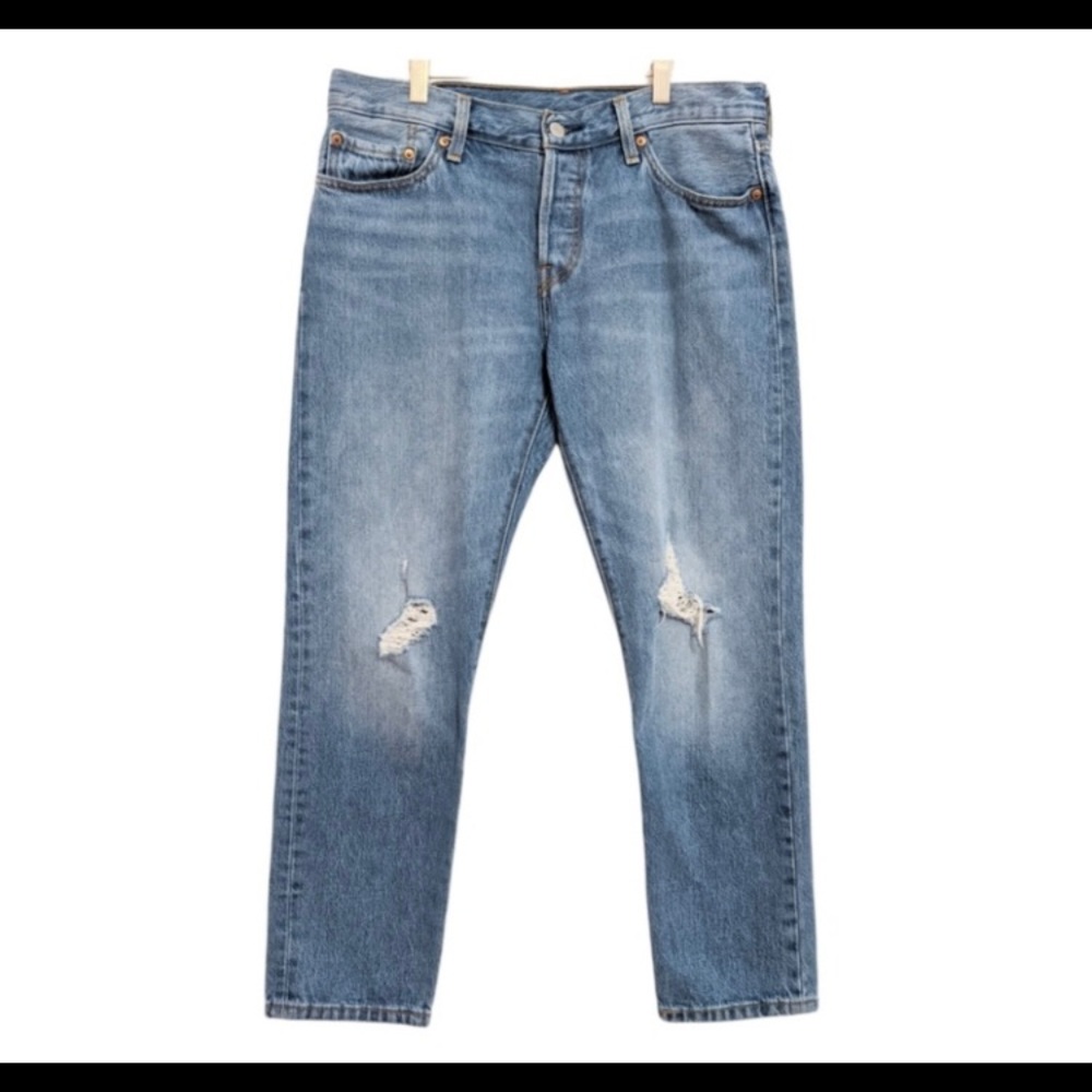 LEVI'S 501 blue distressed jeans w28 l32
